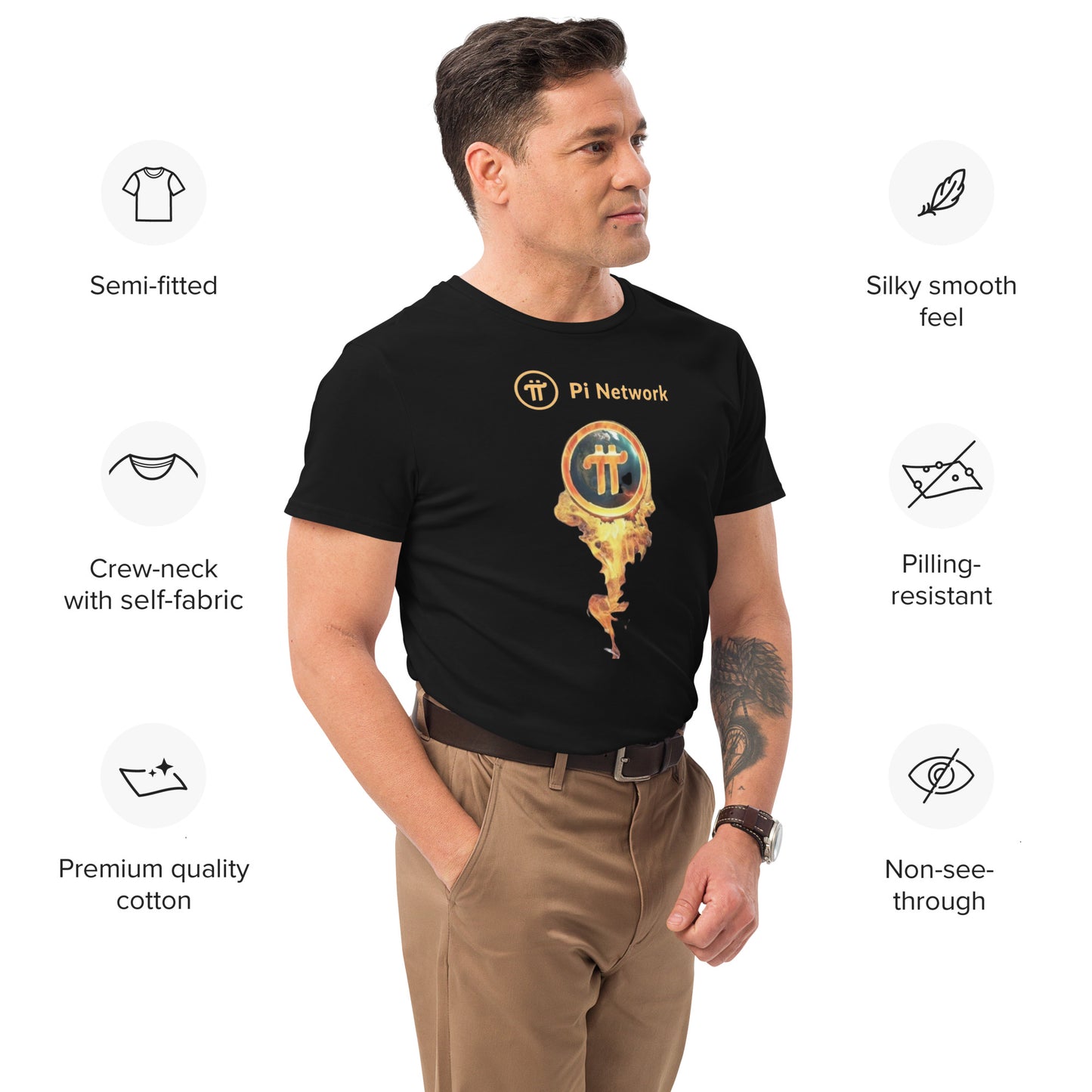 Pi Fire premium cotton t-shirt