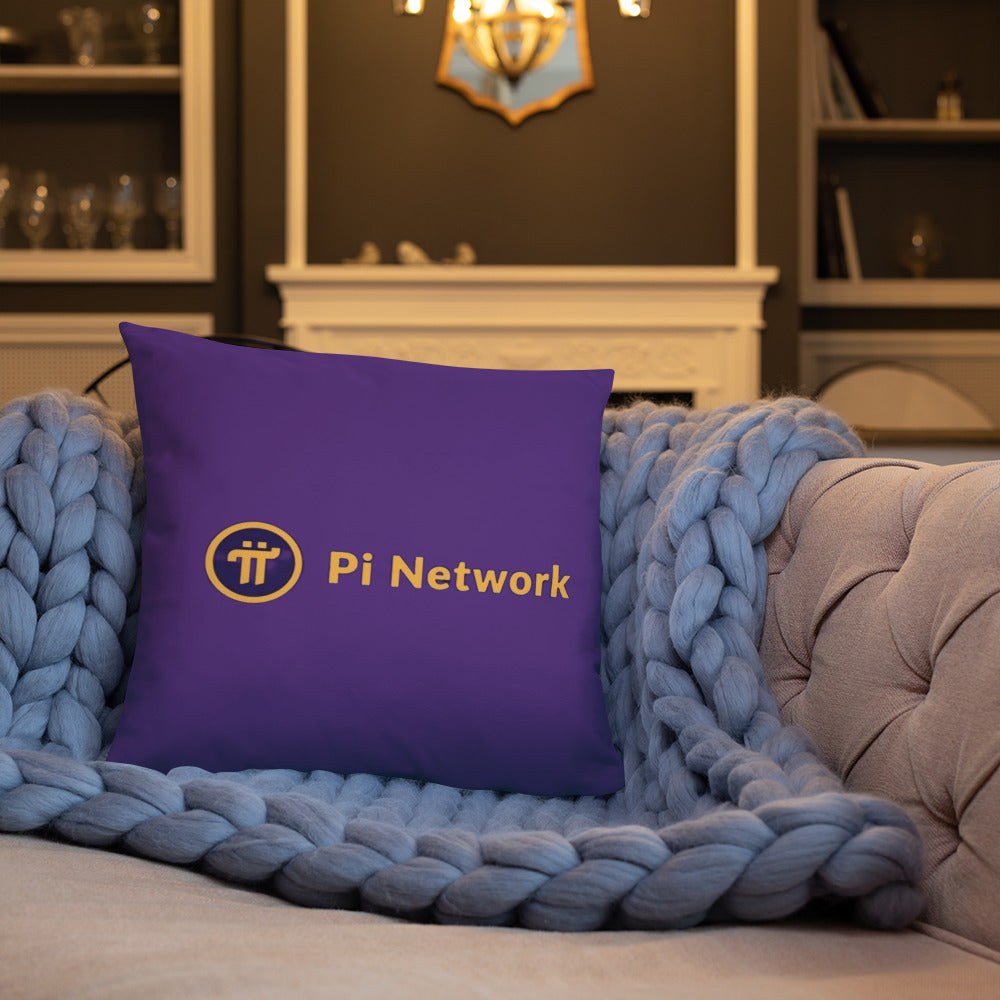 Pi Network Fire Heart Basic Pillow