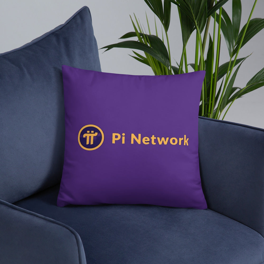 Pi Network Fire Heart Basic Pillow