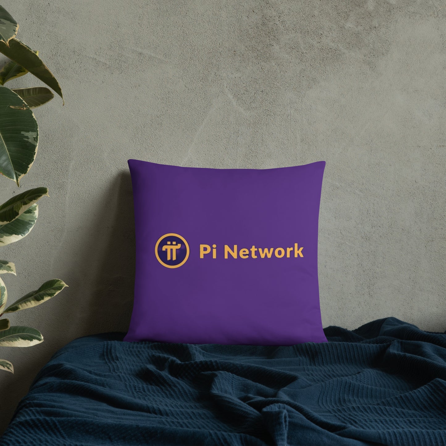 Pi Network Fire Heart Basic Pillow