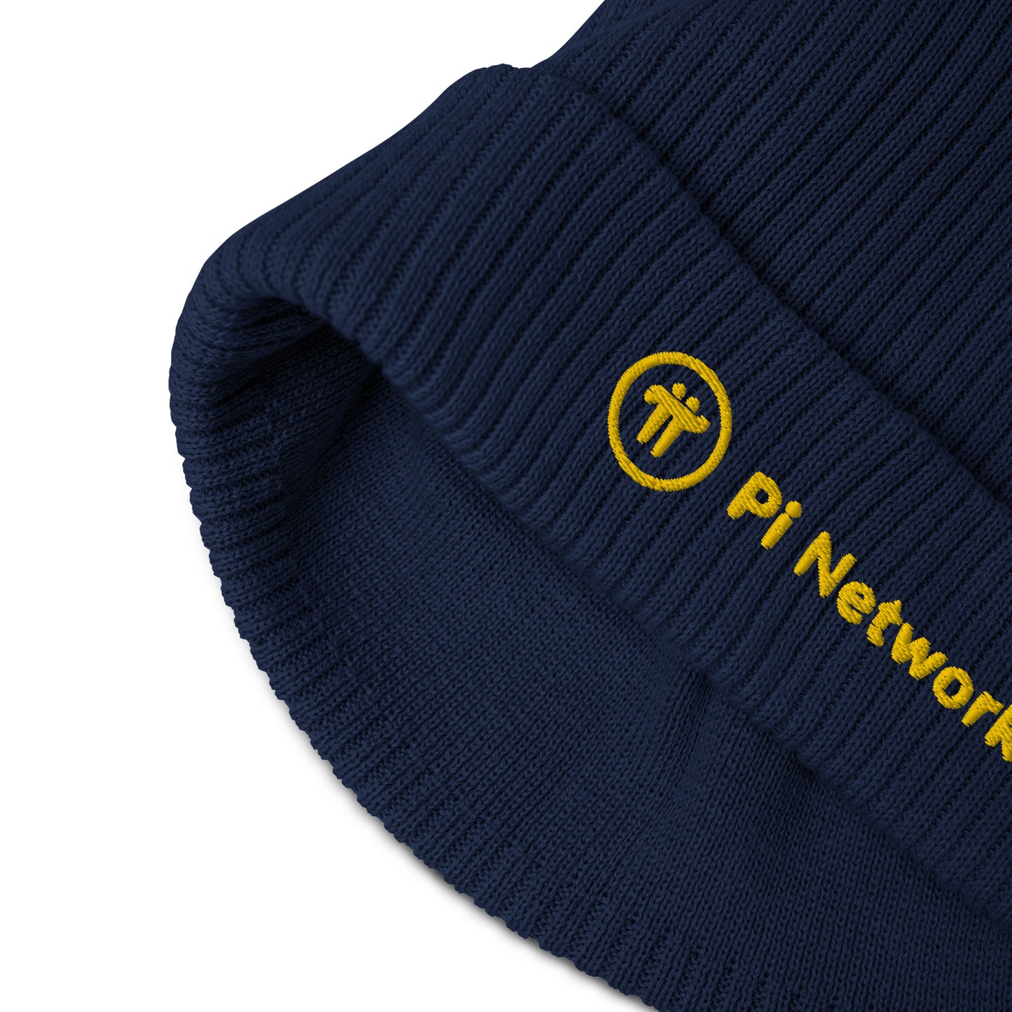 Organic ribbed Pi Network Beanie (stitched)