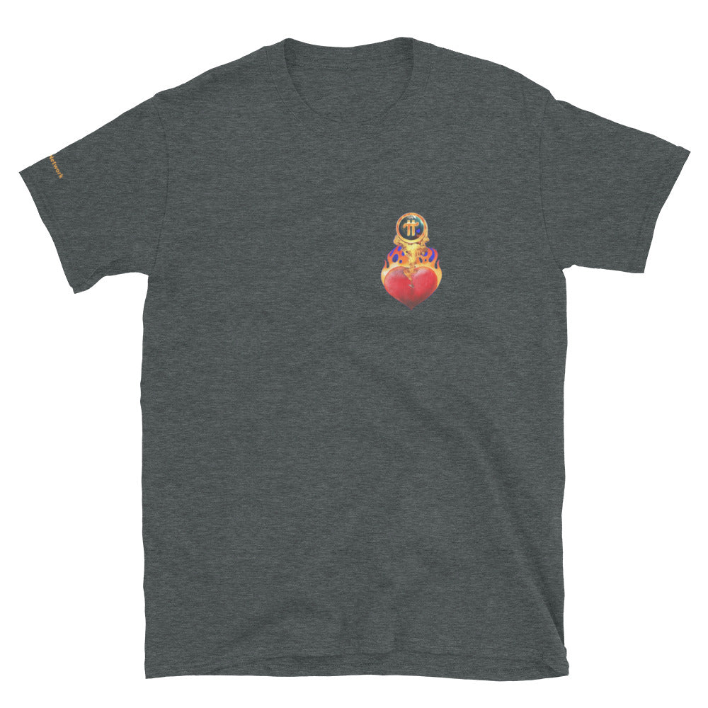 Pi Fire Heart Short-Sleeve Unisex T-Shirt