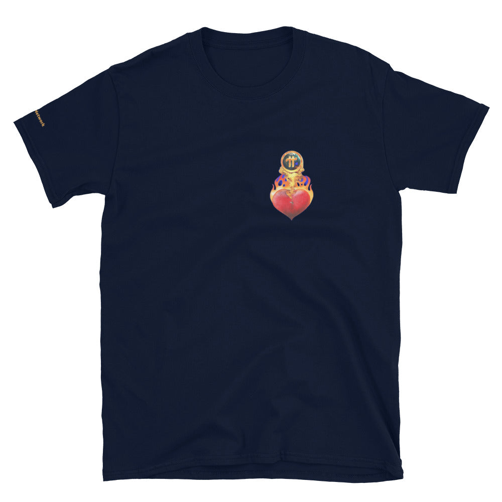 Pi Fire Heart Short-Sleeve Unisex T-Shirt