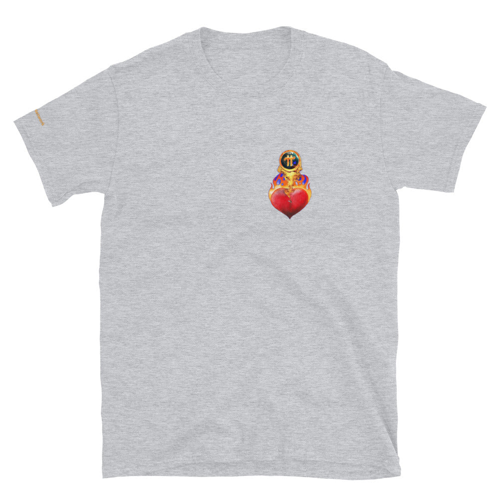 Pi Fire Heart Short-Sleeve Unisex T-Shirt