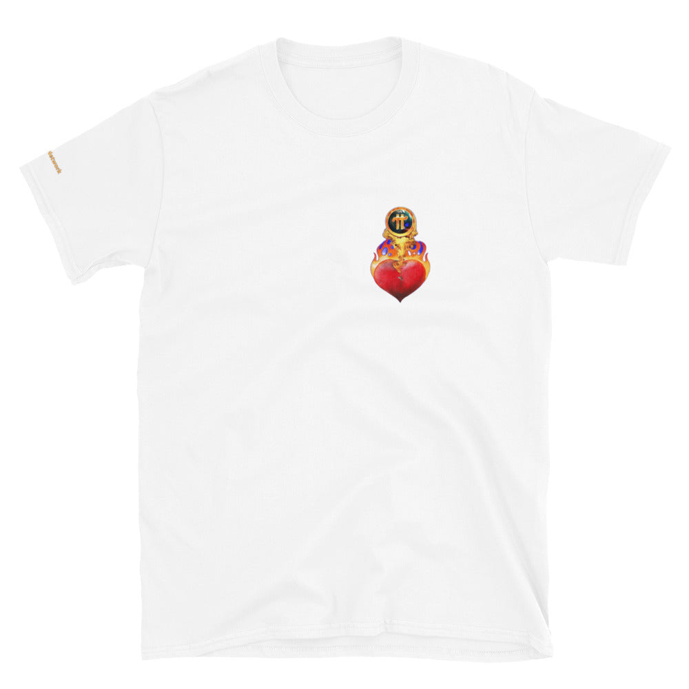 Pi Fire Heart Short-Sleeve Unisex T-Shirt